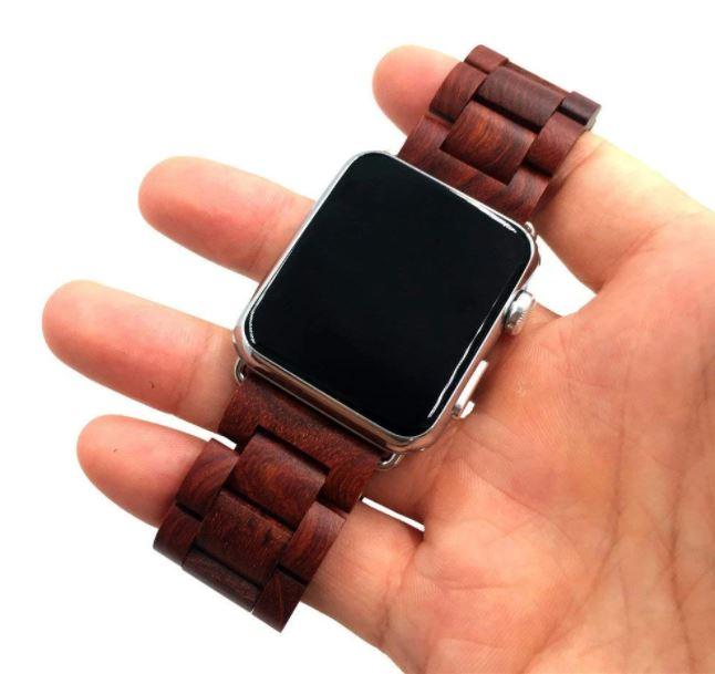 red wood apple watch band