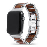 Luxury Sandalwood Apple Watch Band | Silver