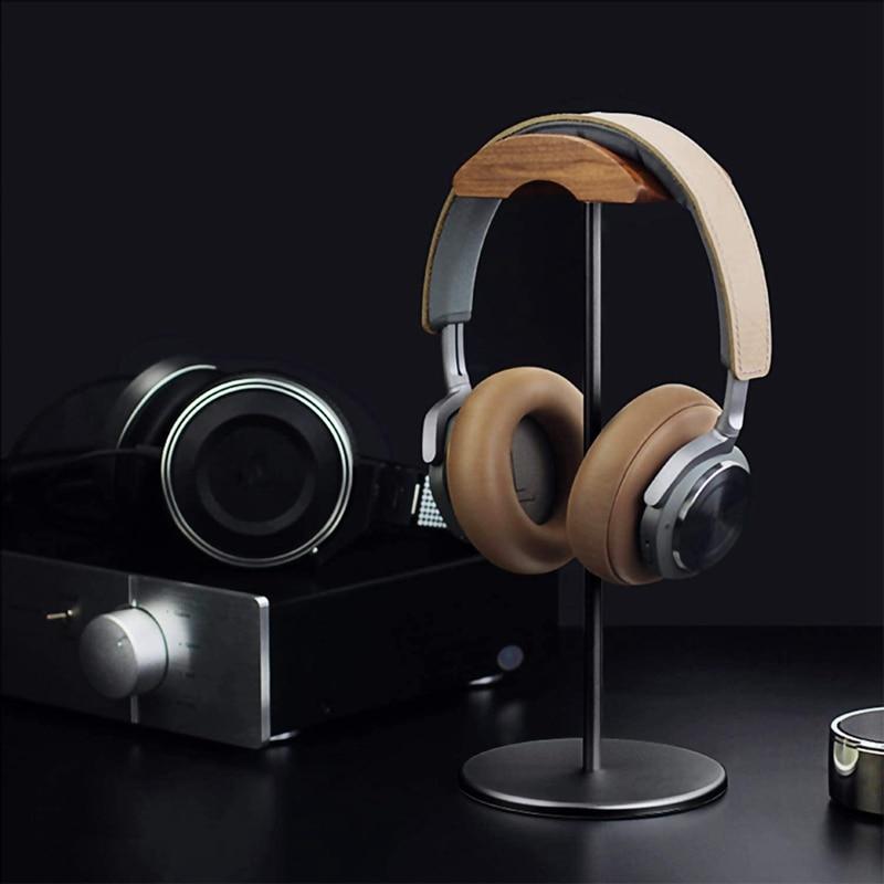 wooden headset stand