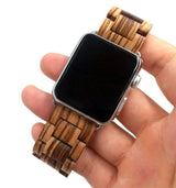 wooden apple watch band zebrawood