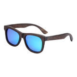 Walnut Wood Wayfarer Sunglasses - Blue