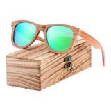 Bamboo Wood Wayfarer Sunglasses - Green