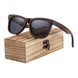 Walnut Wood Wayfarer Sunglasses - Grey