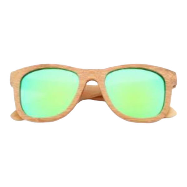 Bamboo Wood Wayfarer Sunglasses - Green